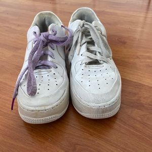 platform white nike air force 1